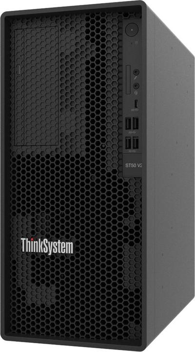 Actual product image Lenovo ThinkSystem ST50 V2 Xeon E-2324G 4C 3.1GHz 65W 1x16GB 3200MHz UDIMM 2x960GB 5400Pro SATA SSD (Intel Xeon E-2324G, 16 GB, Tower Server)