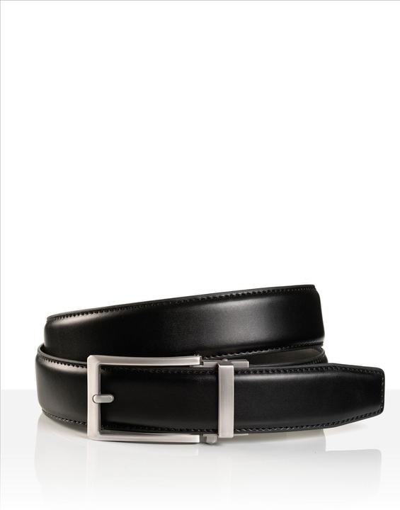 Actual product image Monti Leather belt STANFORD 3.5 cm wide, automatic buckle, infinitely variable (100)