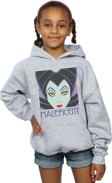Actual product image Disney Girls Maleficent Cropped Head Hoodie (116)