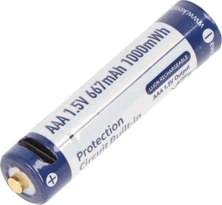 Produktbild Keeppower Akku 2 Stück AAA, Micro, AAA, LR03, mit USB-Ladebuchse (2 Stk., AAA, 667 mAh)
