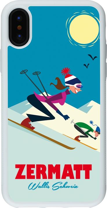 Image du produit PhoneLook Coque Silicone rigide blanc Zermatt Ski Downhill (Apple iPhone XS, Apple iPhone X)