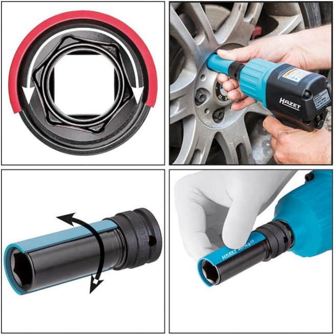 Actual product image HAZET Impact socket ∙ hexagon 903SLG-17 ∙ Square, hollow 12.5 mm (1/2 inch) ∙ Outside hexagon tract… (17 mm)