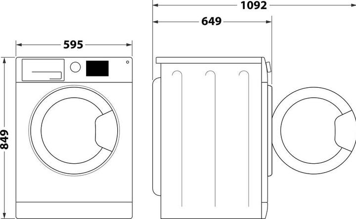 Nährwerte und Zutaten Whirlpool Freistehender Trockner FFT M22 9X2 DE 9 kg (9 kg, Rechts)