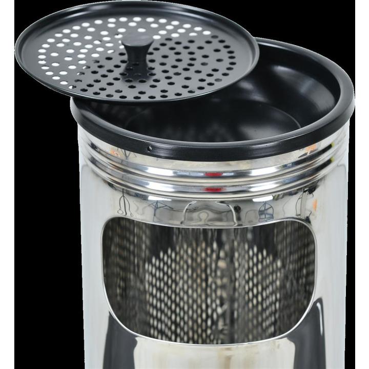 Produktbild Durable Papierkorb Metall mit Ascher rund (17 l)