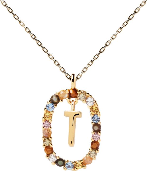 Actual product image Pd Paola New Letters T Necklace (Silver 925, 50 cm)