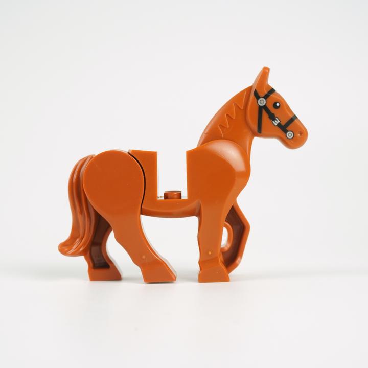 Actual product image LEGO Horse Dark Orange Knight Figures Minifigures - 10352c01pb08 NEW! Quantity 1x (10352)