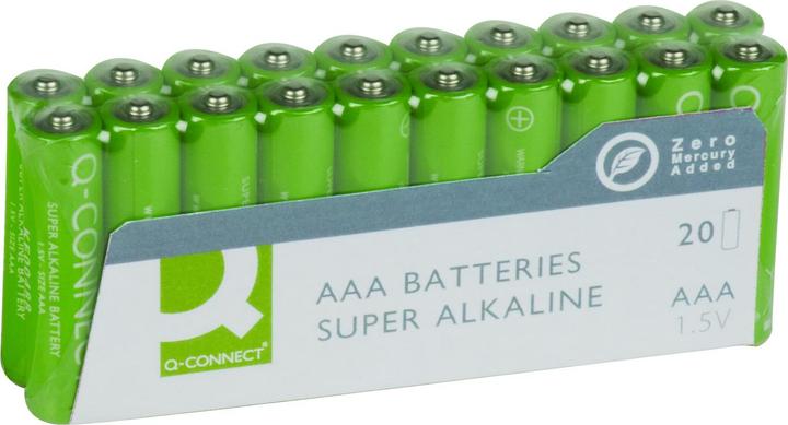 Q-Connect Alkaline Batterien (20 Stk., AAA, 1080 mAh)