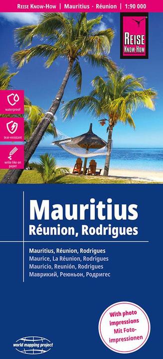 Produktbild Landkarte Mauritius, Réunion, Rodrigues (1:90.000)