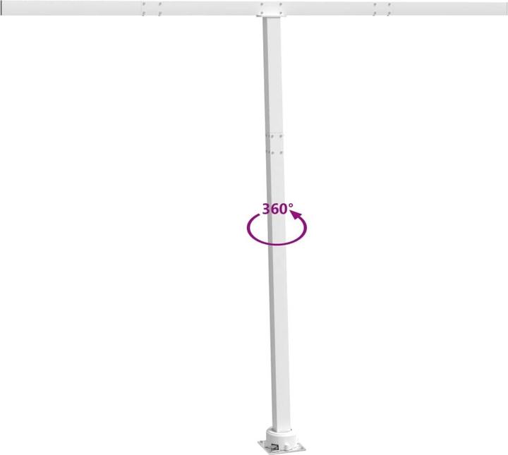 Produktbild VidaXL Stützen für Markisen Weiss 300x245 cm Eisen,Farbe: Weiss (3 m)