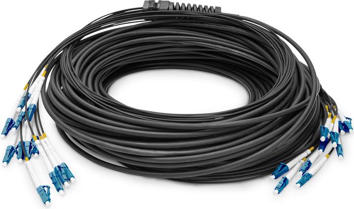 Immagine prodotto Digitus Cavo breakout universale in fibra ottica dotato di terminali, Multimode OS2, 12 fibre, LC/UPC - LC/U (LSOH, CAT6, 100 m)
