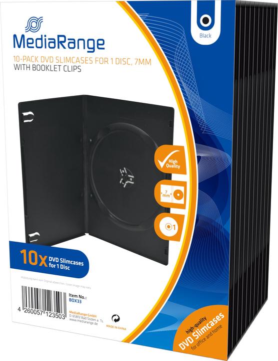 Produktbild MediaRange DVD Ersatzhüllen Slimbox, für 1 DVD-Medien