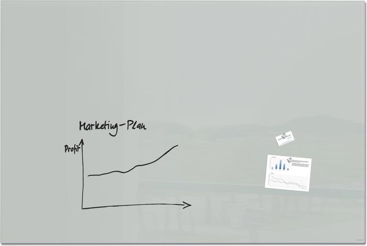 Actual product image Sigel Glass magnetic board Artverum 180.0 x 120.0 cm grey (180 x 120 cm)