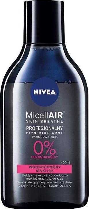 NIVEA Micellair Skin Breathe Professional Micellar Liquid - Makeup Waterproof 400Ml (Struccante, 400 ml)
