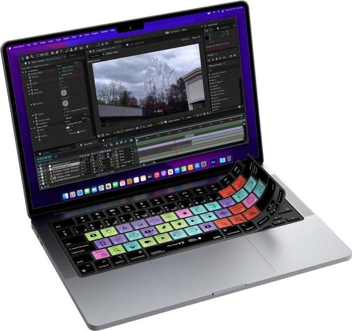 Image du produit JCPAL Verskin After Effects Shortcuts Couverture de clavier pour MacBook Pro 14"/16" (M1 2021/M2 2023) (DE)