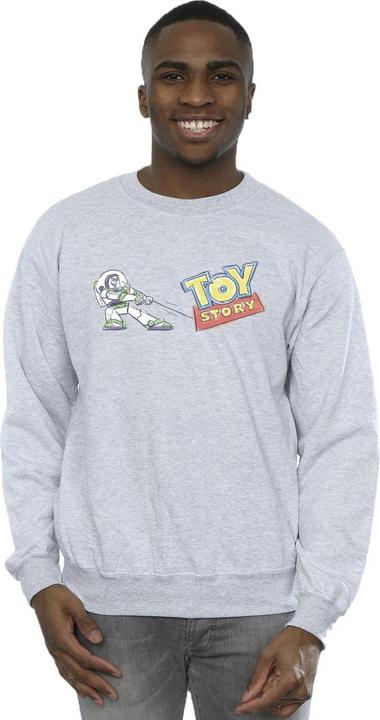 Actual product image Disney Mens Toy Story Buzz Pulling Logo Sweatshirt (XXL)
