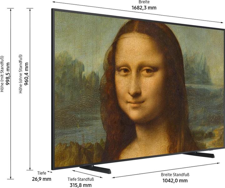 Produktbild Samsung The Frame QE75LS03B (75", LS03B, QLED, 4K, 2022)