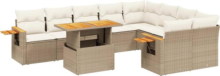 Image du produit VidaXL Meuble de jardin Canapé Salon de jardin Ensemble de jardin 10 pièces Beige
