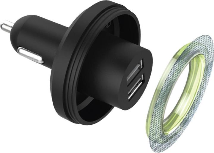 Immagine prodotto FreshTech Dual USB Car Charger 2.4A + Air Freshener (New Car Smell)
