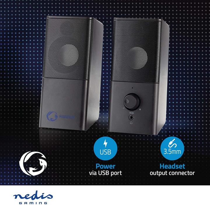 Actual product image Nedis Gaming Speaker GSPR10020BK
