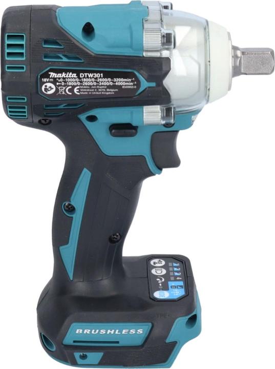 Actual product image Makita DTW 301 G1 cordless impact wrench 18 V 330 Nm 1/2" brushless + 1x rechargeable battery 6.0 Ah - (Rechargeable battery operated)