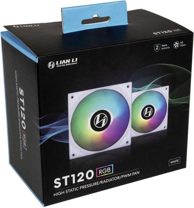Actual product image Lian-Li ST120 RGB PWM fan, 3-pack incl. controller (120 mm, 3 x)