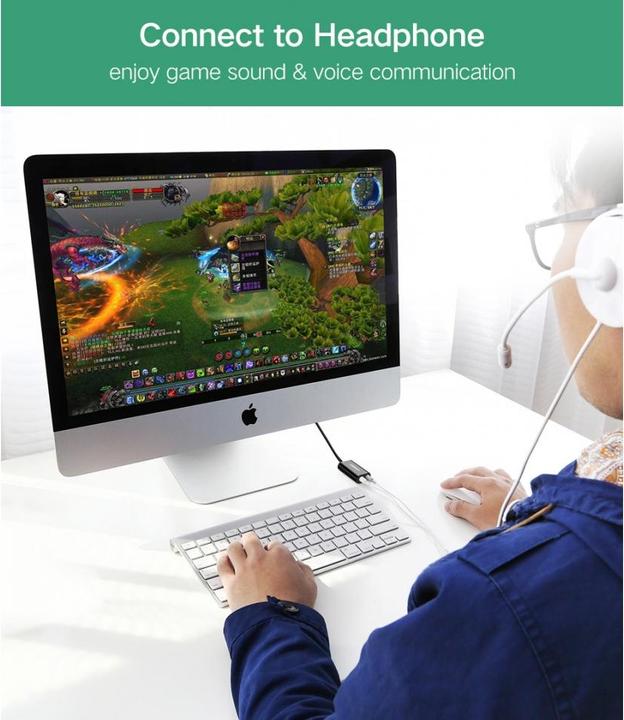 Immagine prodotto Ugreen Scheda audio USB esterna per cuffie, altoparlanti, auricolari (USB)