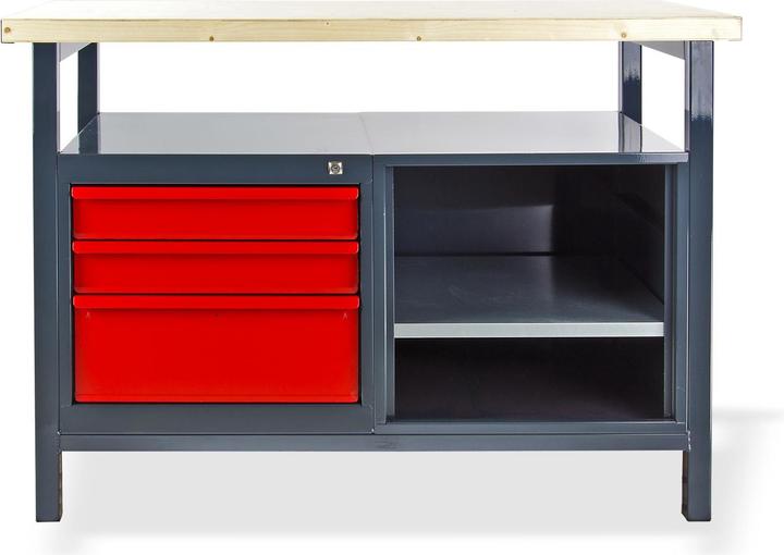 Produktbild Dema Werkbank mit 3 Schubladen (59 cm, 119 cm)