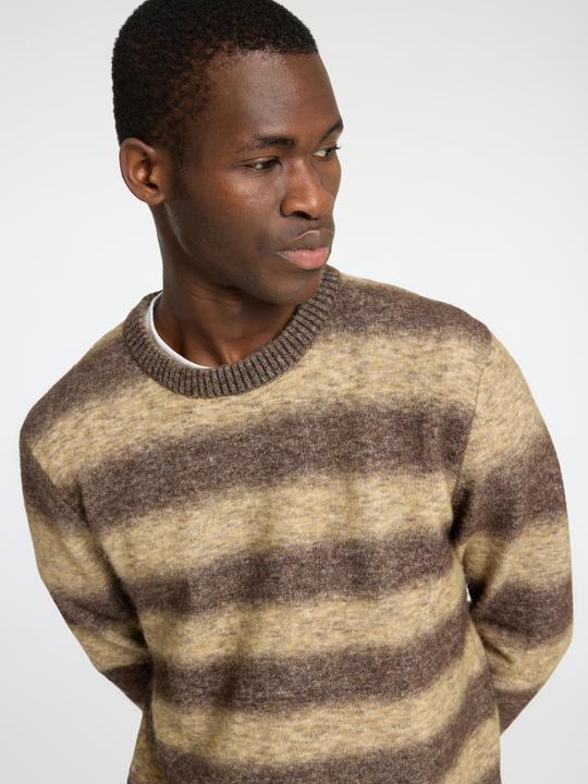 Image du produit Selected Homme Pull-over ombré rayé à col rond (XXL)