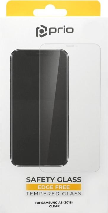 Actual product image prio Display protection glass for Samsung A8 (2018) transparent (1 Piece, Samsung Galaxy A8 (2018))