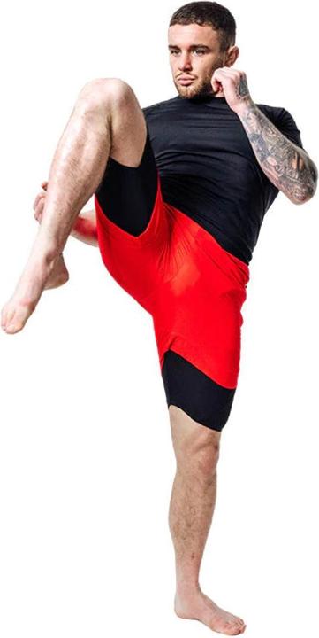 Actual product image Rdx MMA Shorts T16 Red/Black-Xl (XL)