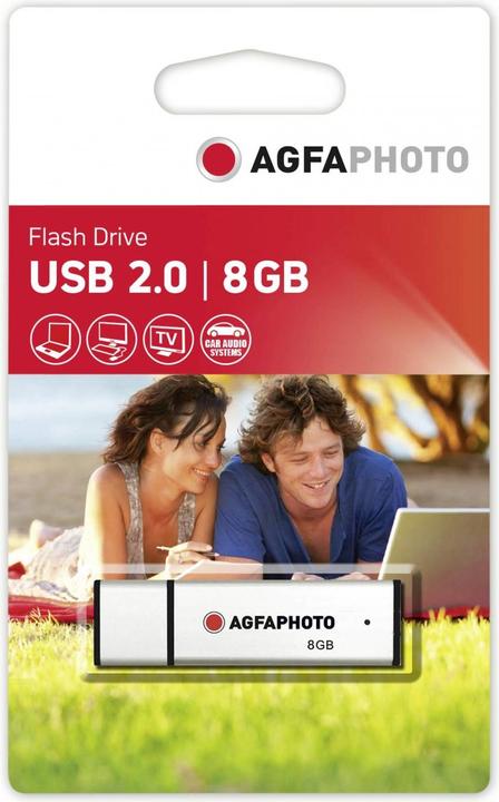 Immagine prodotto AGFAPHOTO USB 2.0 argento 8GB (8 GB, USB-A, USB 2.0)