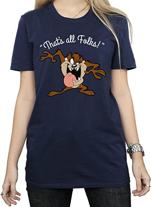 Immagine prodotto Looney Tunes Maglietta boyfriend in cotone That's All Folks Taz (XL)