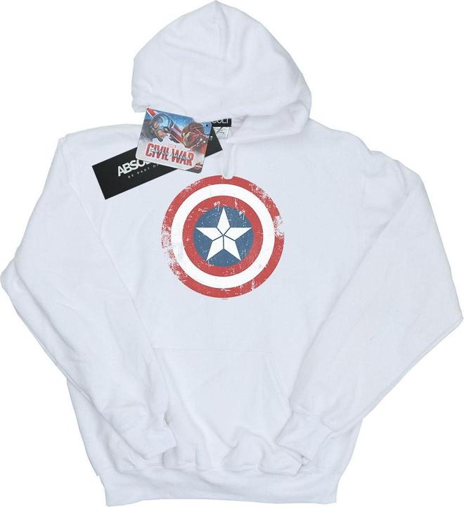 Image du produit - Sweat à capuche CAPTAIN AMERICA CIVIL WAR DISTRESSED SHIELD - Femme (S)