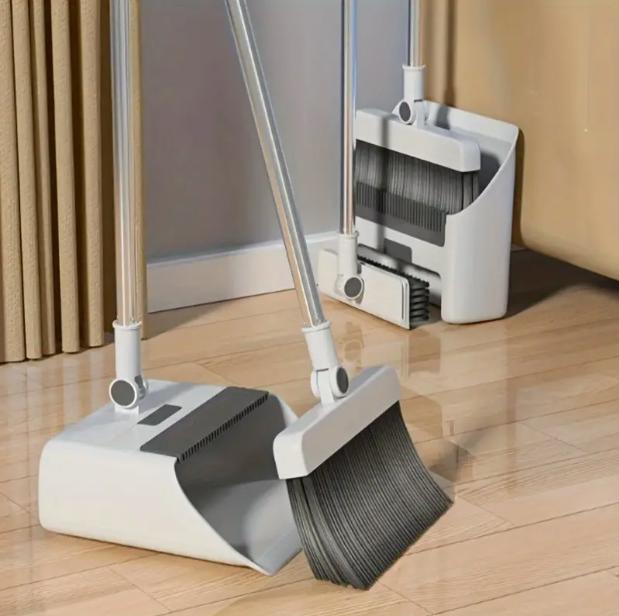 Immagine prodotto Plutoos 3 in 1 Besen und Kehrschaufel Set mit langem Stiel, 90 Grad Windschutz Design