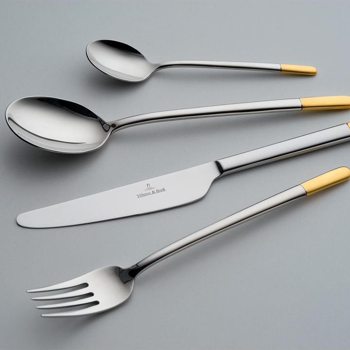 Produktbild Villeroy & Boch Tafelbesteck 24tlg. Ella teilvergoldet (24 Stück, Besteck Set)
