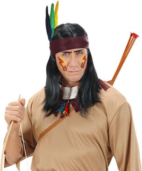 Actual product image Widmann Indian feather set 12 feathers (One size)