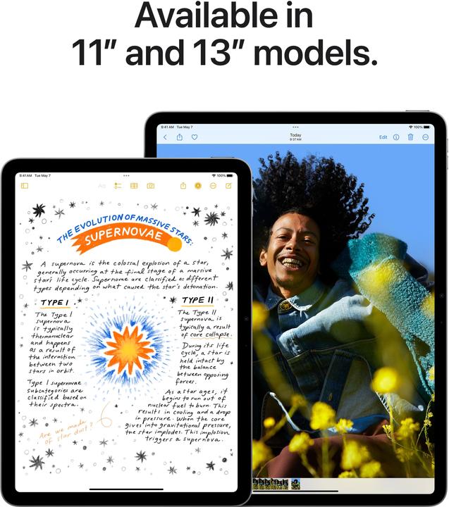 Image du produit Apple iPad Air 11 2024 (M2) (WLAN uniquement, 11", 256 Go, Lumière stellaire)