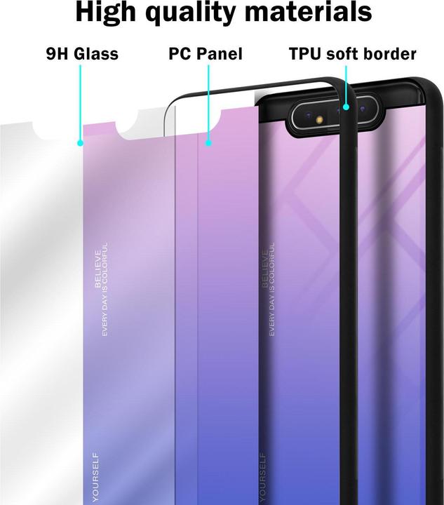 Actual product image Cadorabo TPU 2 colors glass cover (Samsung Galaxy A80)
