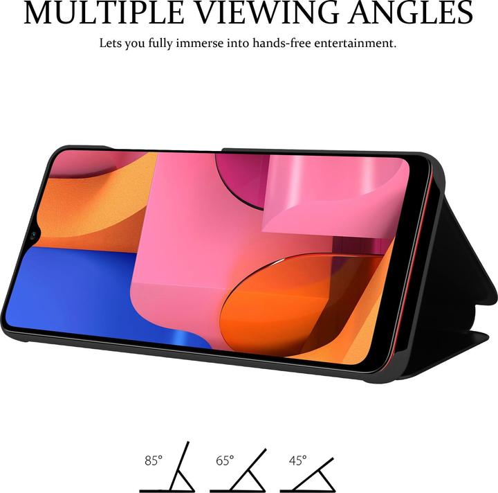 Actual product image Cadorabo Book Smart View Mirror Cover (Samsung Galaxy A21)
