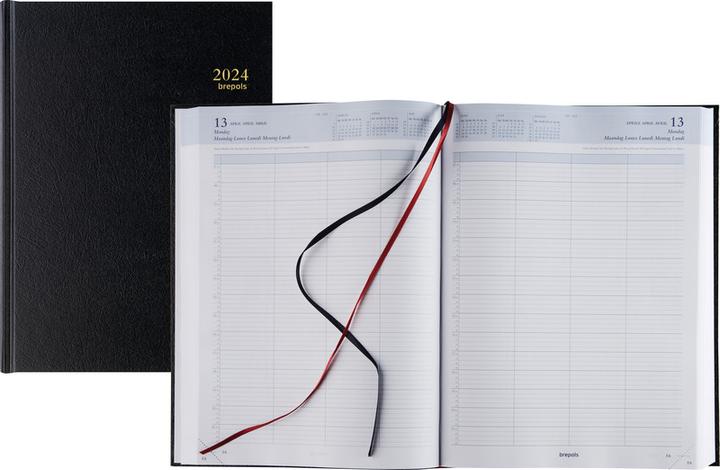 Image du produit Brepols Agenda Bremax 2 noir 1J/2P (A4, Allemand, Français, Anglais, Néerlandais)