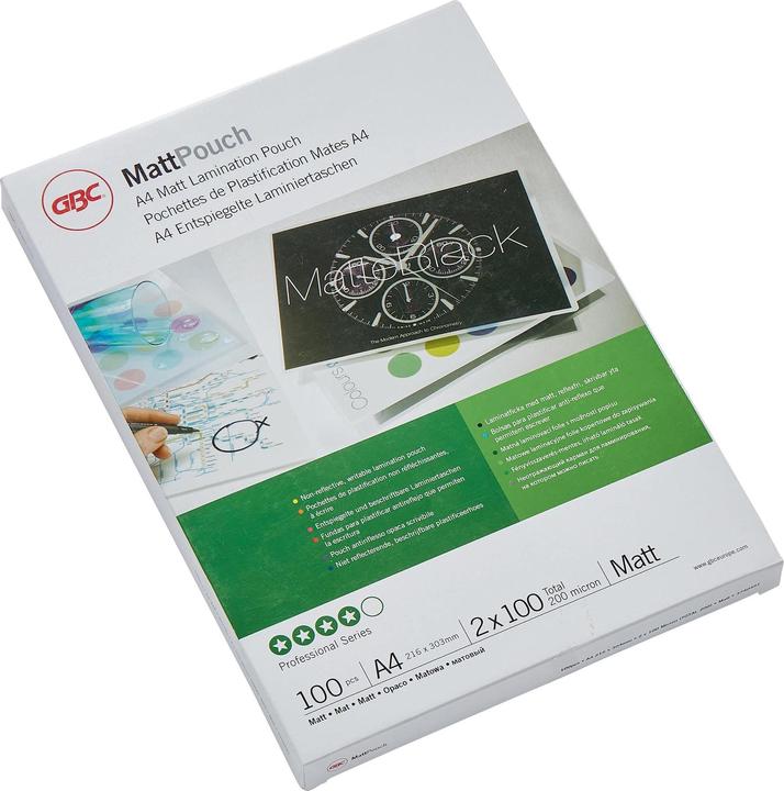 Actual product image GBC Matt Pouch 200 micron 100 pack (A4, 100 Piece, 200 µm)