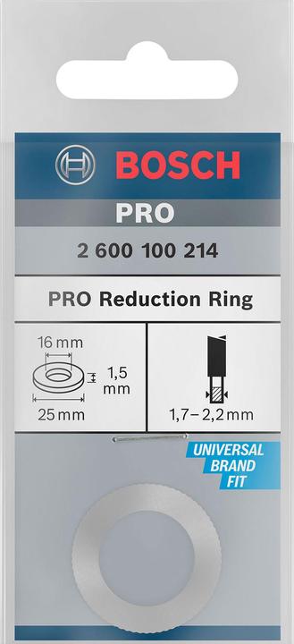 Immagine prodotto Bosch Professional Zubehör Anello di riduzione per lama circolare PRO, 25 x 1,5 x 16 mm