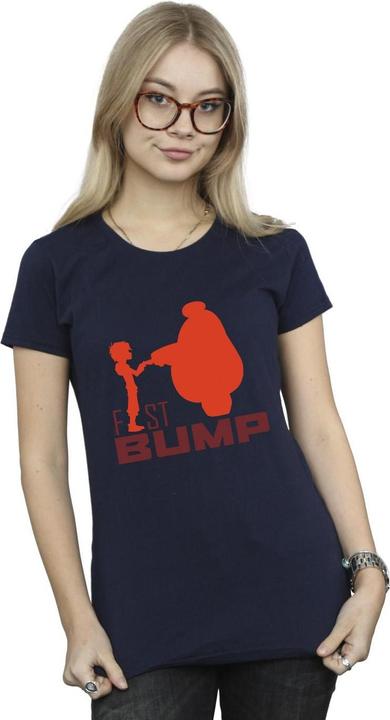Actual product image Disney Womens/Ladies Big Hero 6 Baymax Fist Bump Cutout Cotton T-Shirt (M)