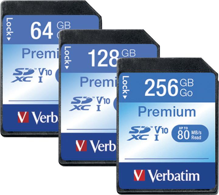 Produktbild Verbatim Premium (256 GB, SDXC, U1, UHS-I)