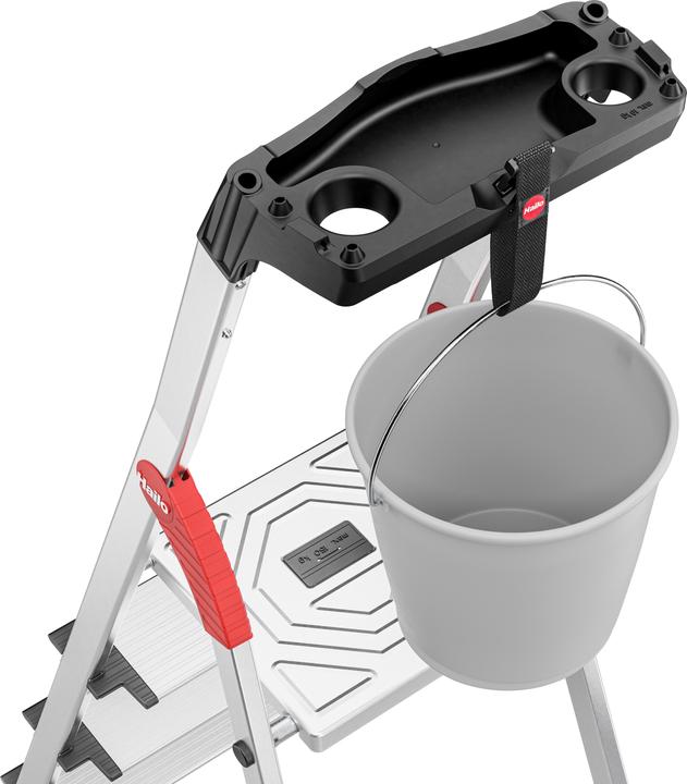 Produktbild Hailo L80 ComfortLine, Alu-Sicherheits-Stehleiter, 6 Stufen (Stehleiter, 116 cm)