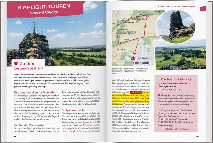 Actual product image OUTDOOR GUIDE Reiseführer Harz (German, Jana Zieseniss, 2025)