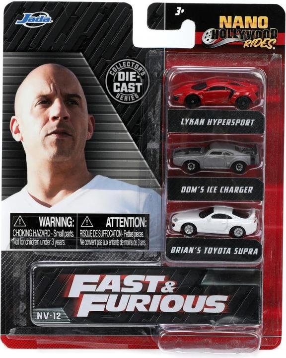 Produktbild Jada Fast & Furious 3-Pack Nano Cars Wave 4