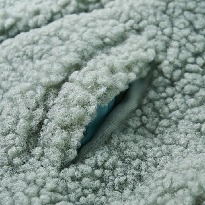 Image du produit VidaXL Veste à capuche enfant en fausse fourrure Teddy vert menthe (128)