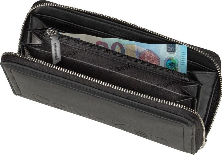 Actual product image Calvin Klein Long Wallet Minimal Hardware Large Zip Around Wallet FA22