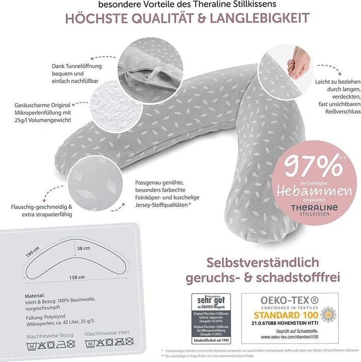 Produktbild Theraline Stillkissen 4-tlg. Stillkissen Sparset Das Original 190 cm inkl.